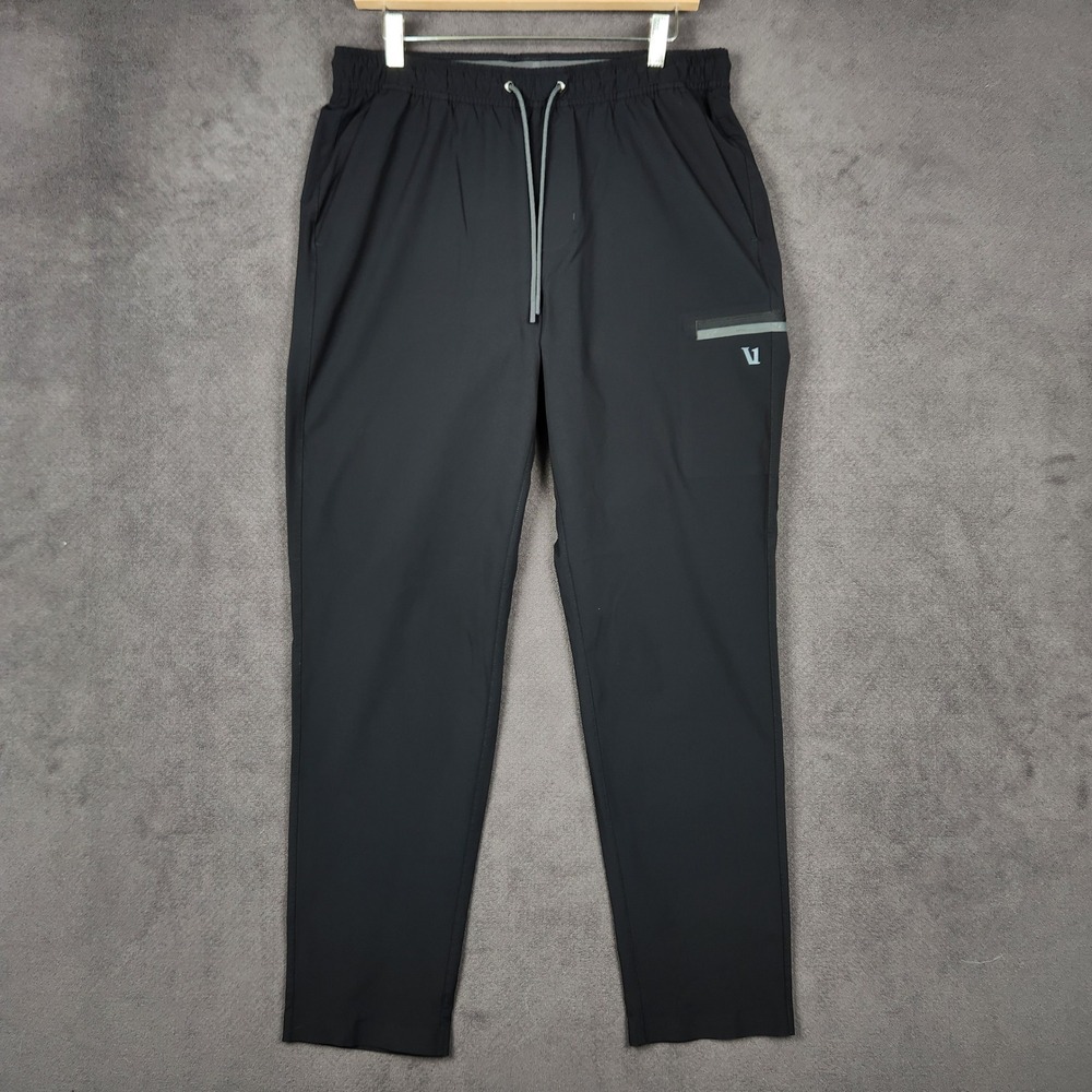 Vuori Sunday Performance Jogger Mens Large Black Tapered Stretch Drawstring V496